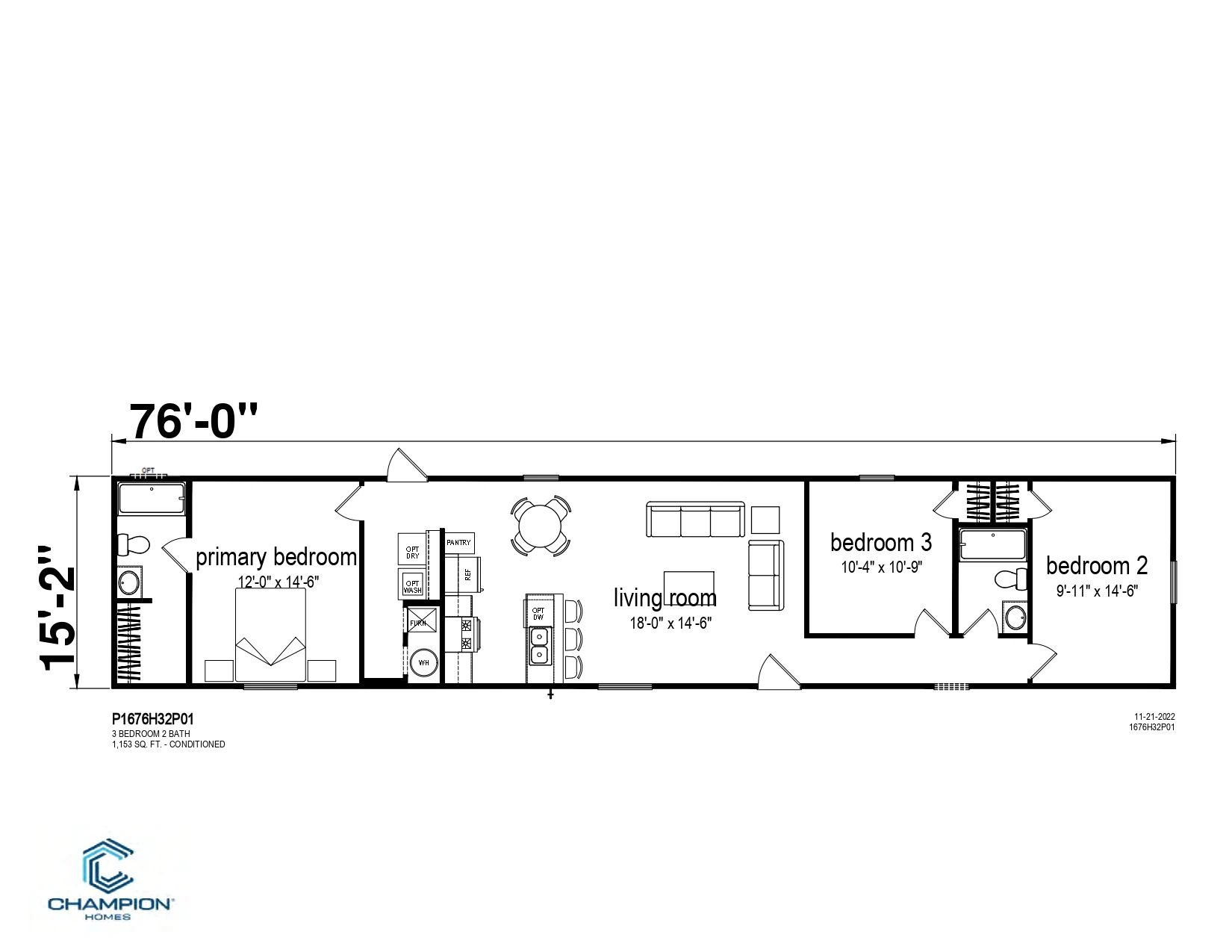 CHPR-1676H32P01 floor plan