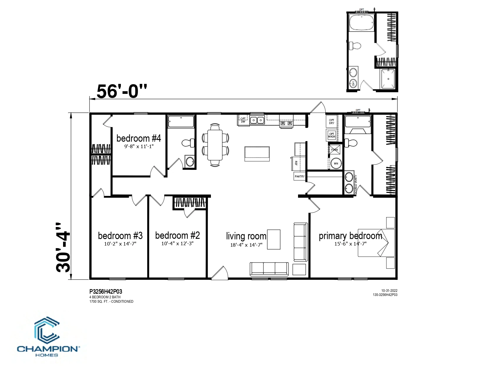 CHPR-3256H42P03 floor plan