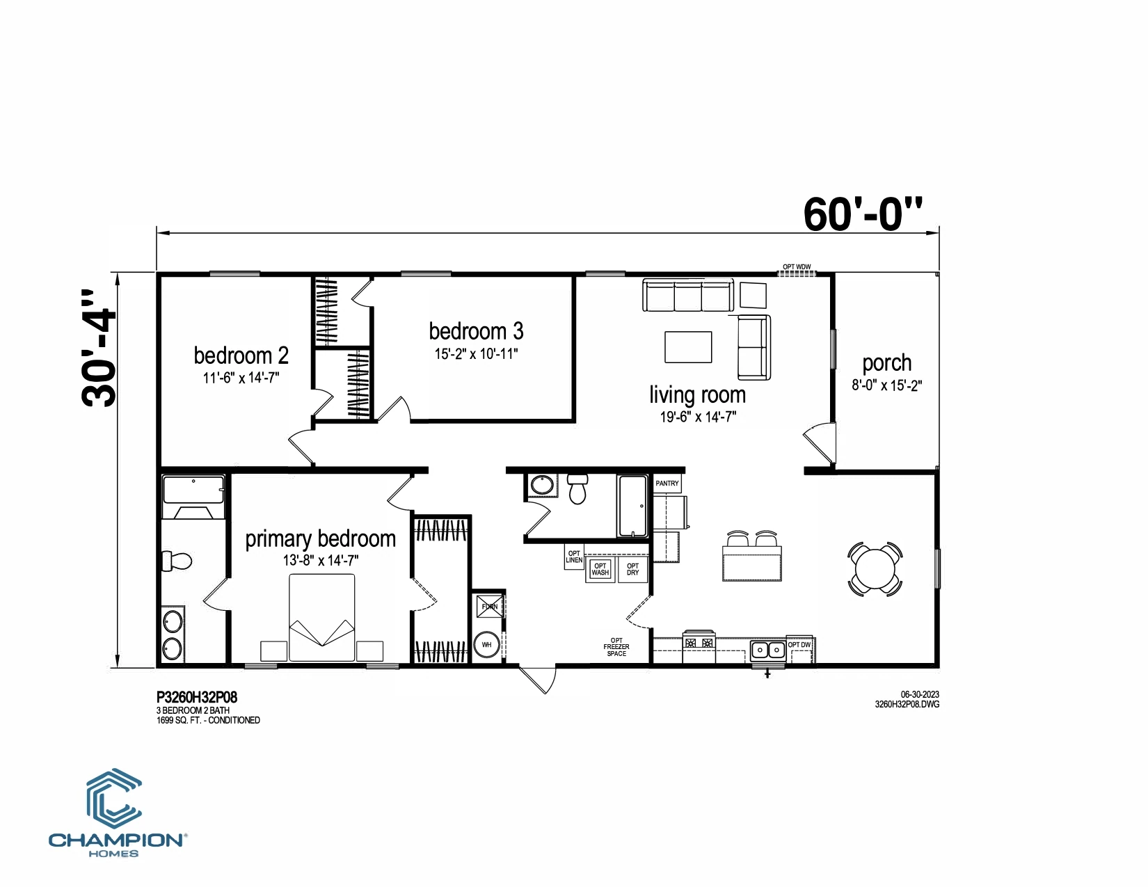 CHPR-3260H32P08 floor plan