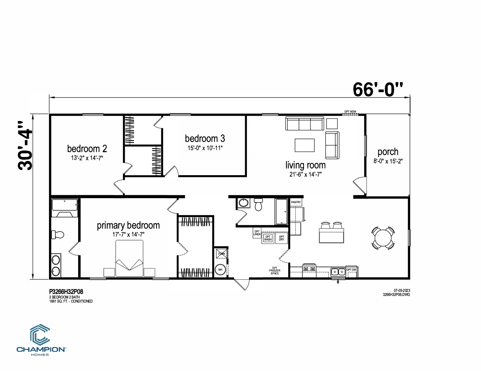 CHPR-3266H32P08 floor plan