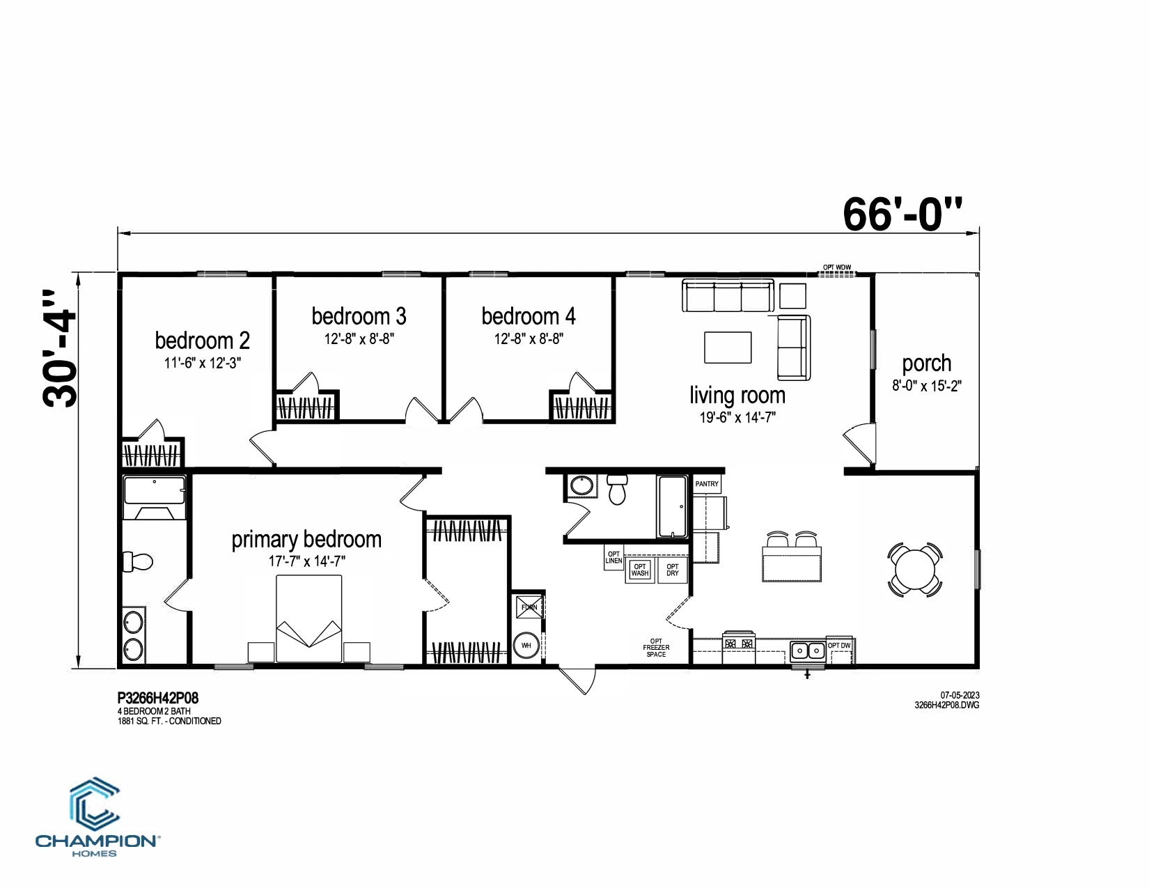 CHPR-3266H42P08 floor plan