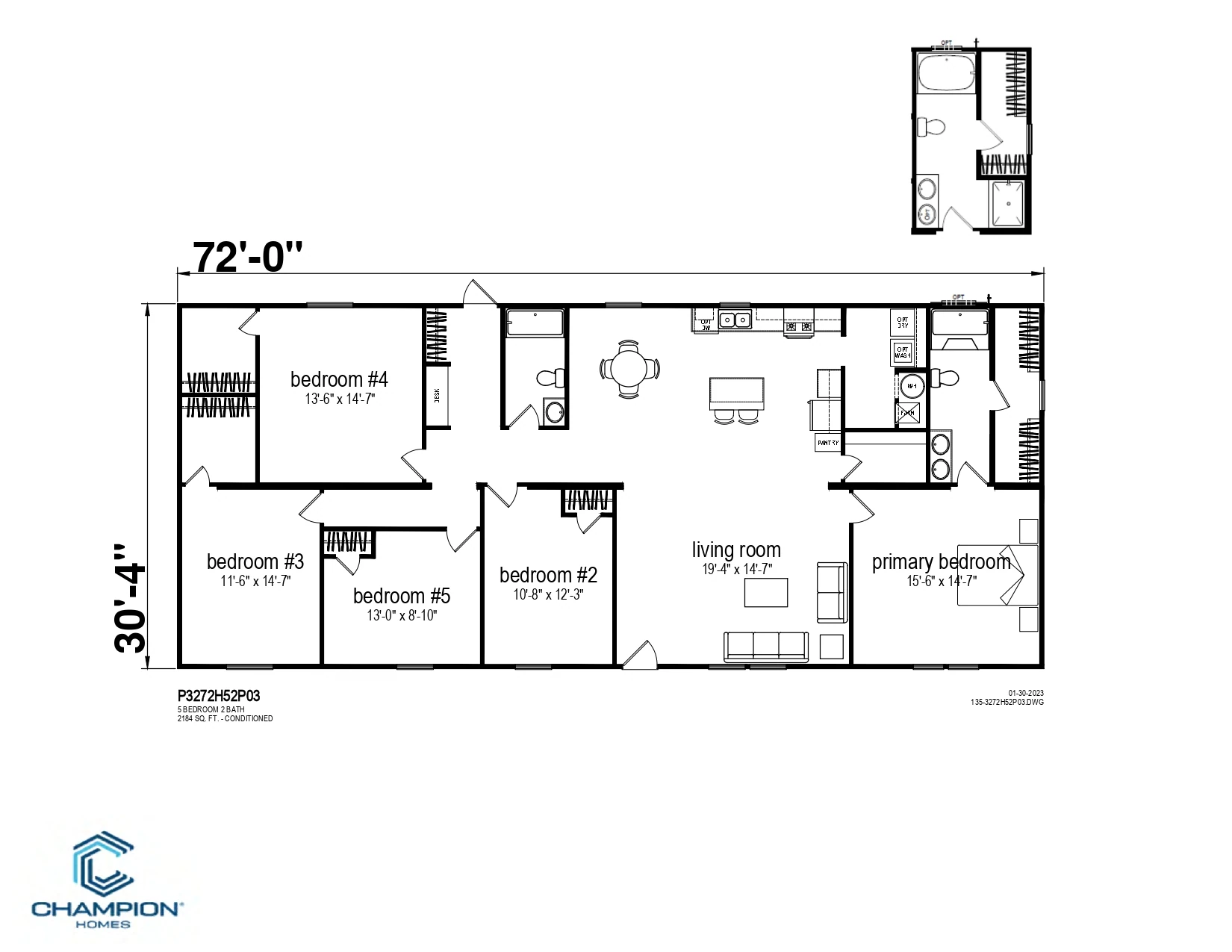 CHPR-3272H52P03 floor plan