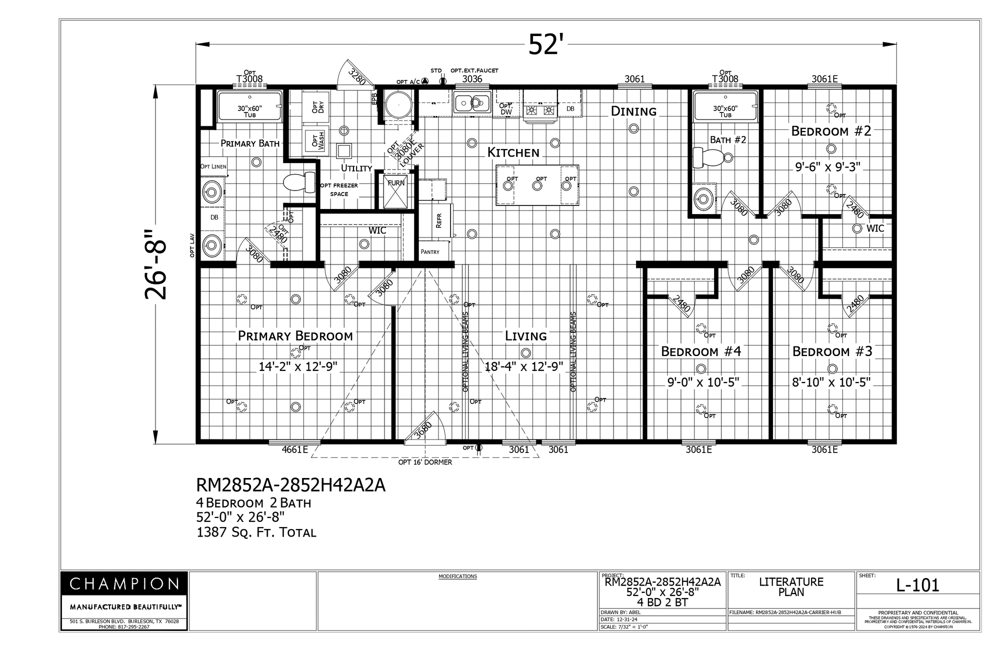 RM2852A-2852H42A2A floor plan