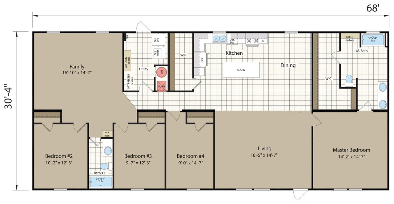 RM3268A-3268H42105 floor plan