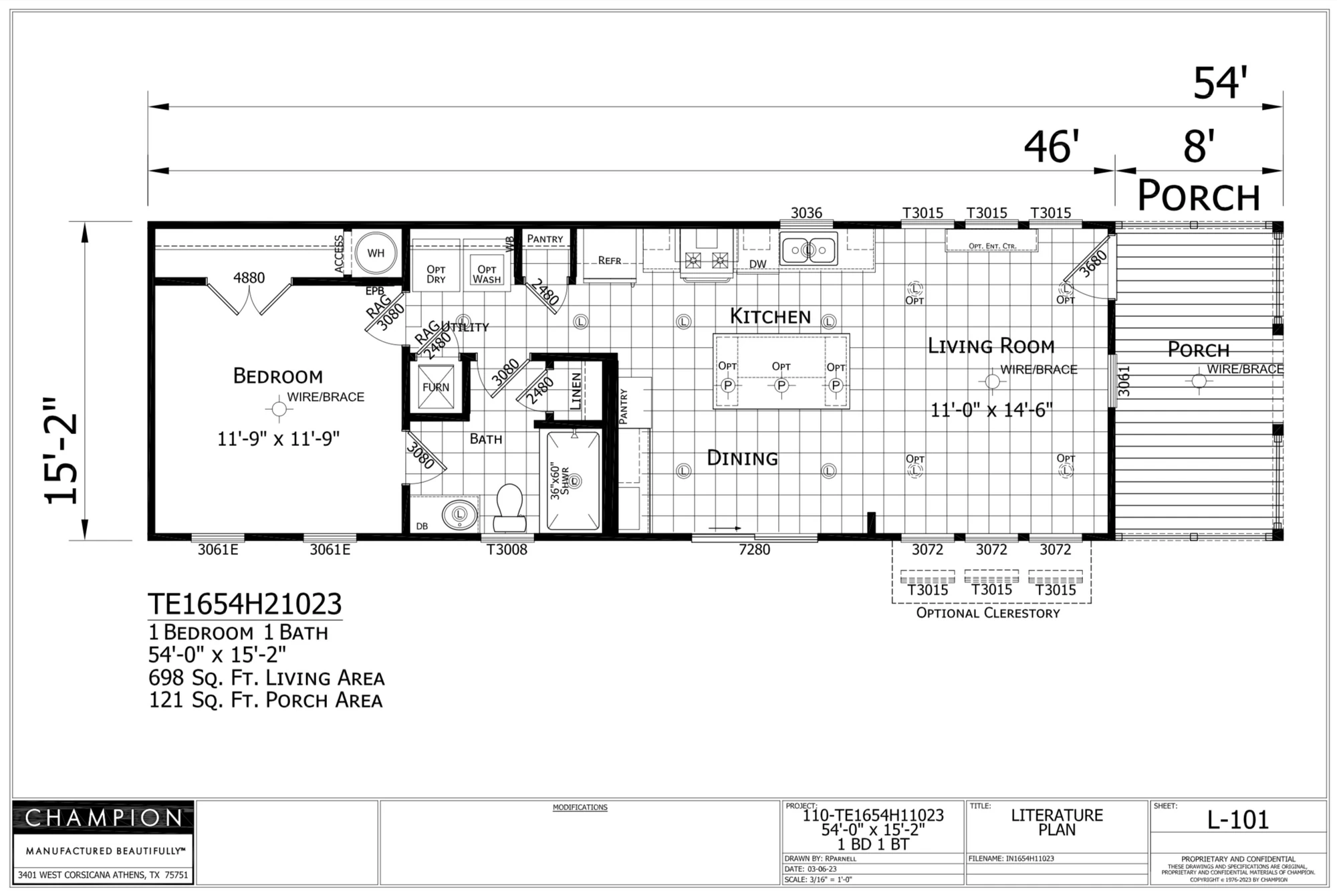 TE1654H11023 floor plan