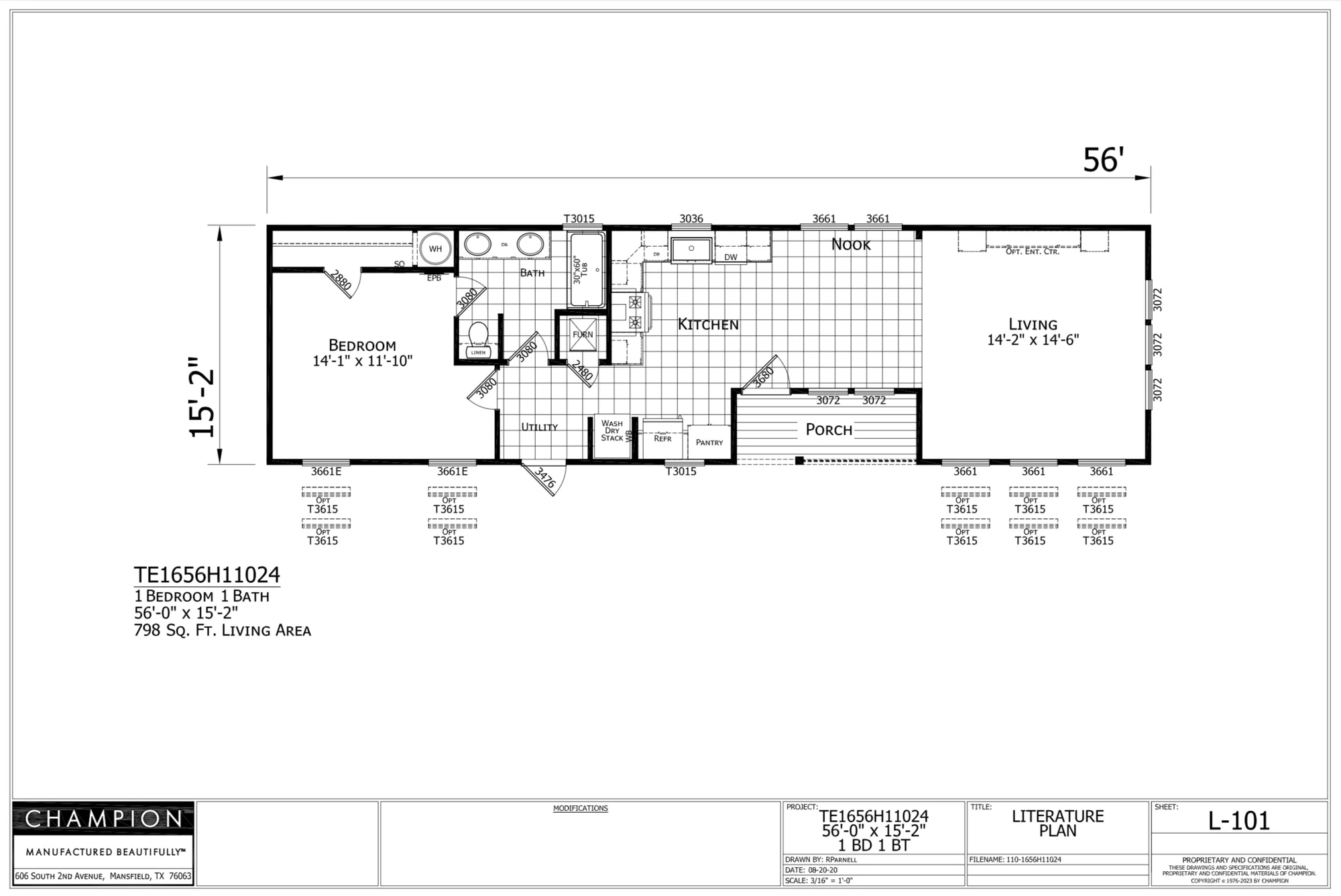 TE1656H11024 floor plan