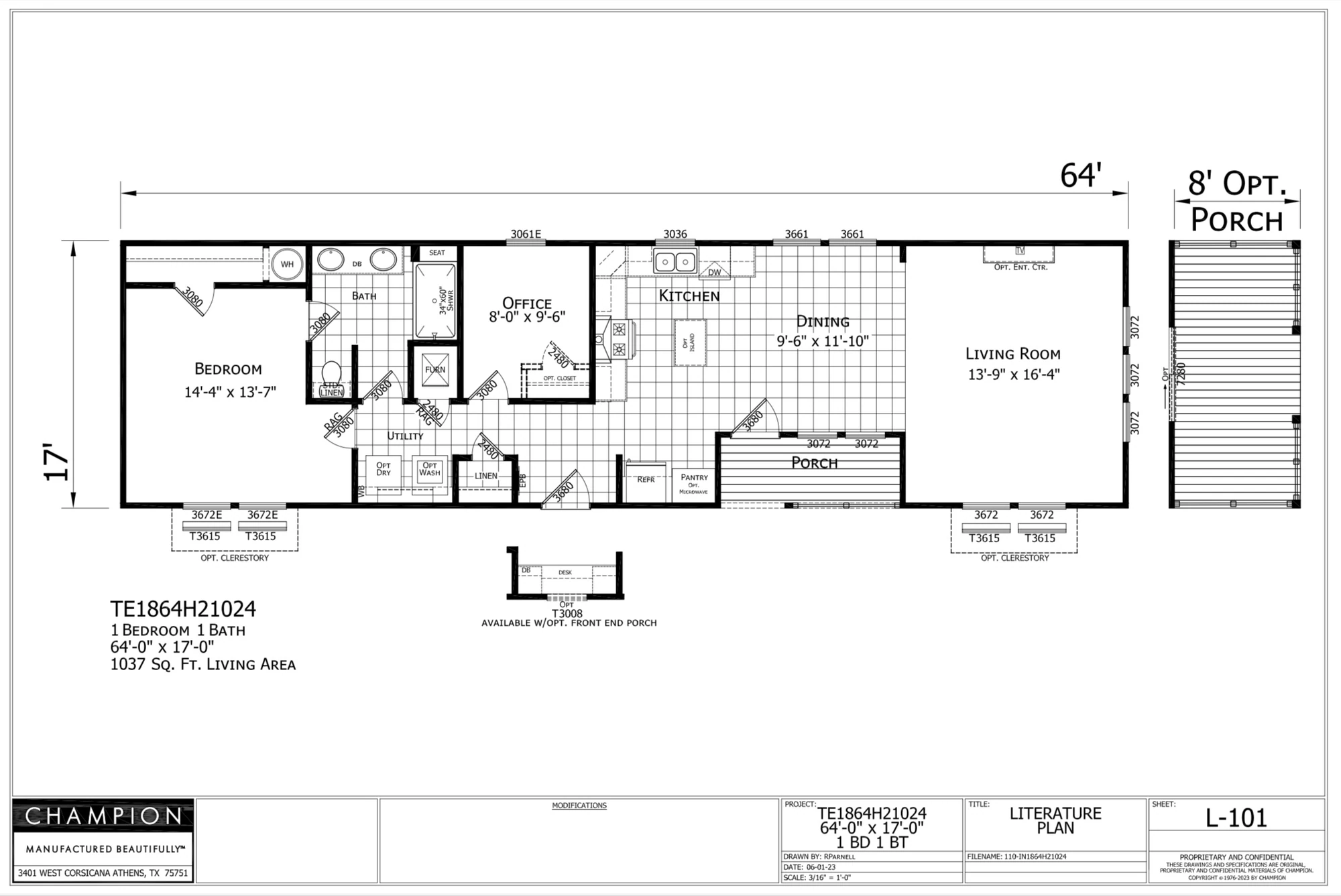 TE1864H21024 floor plan