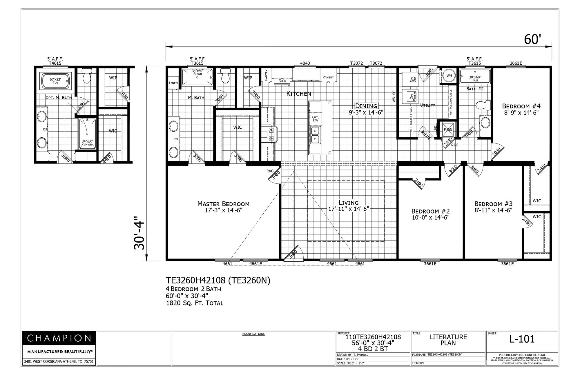 TE3260N floor plan