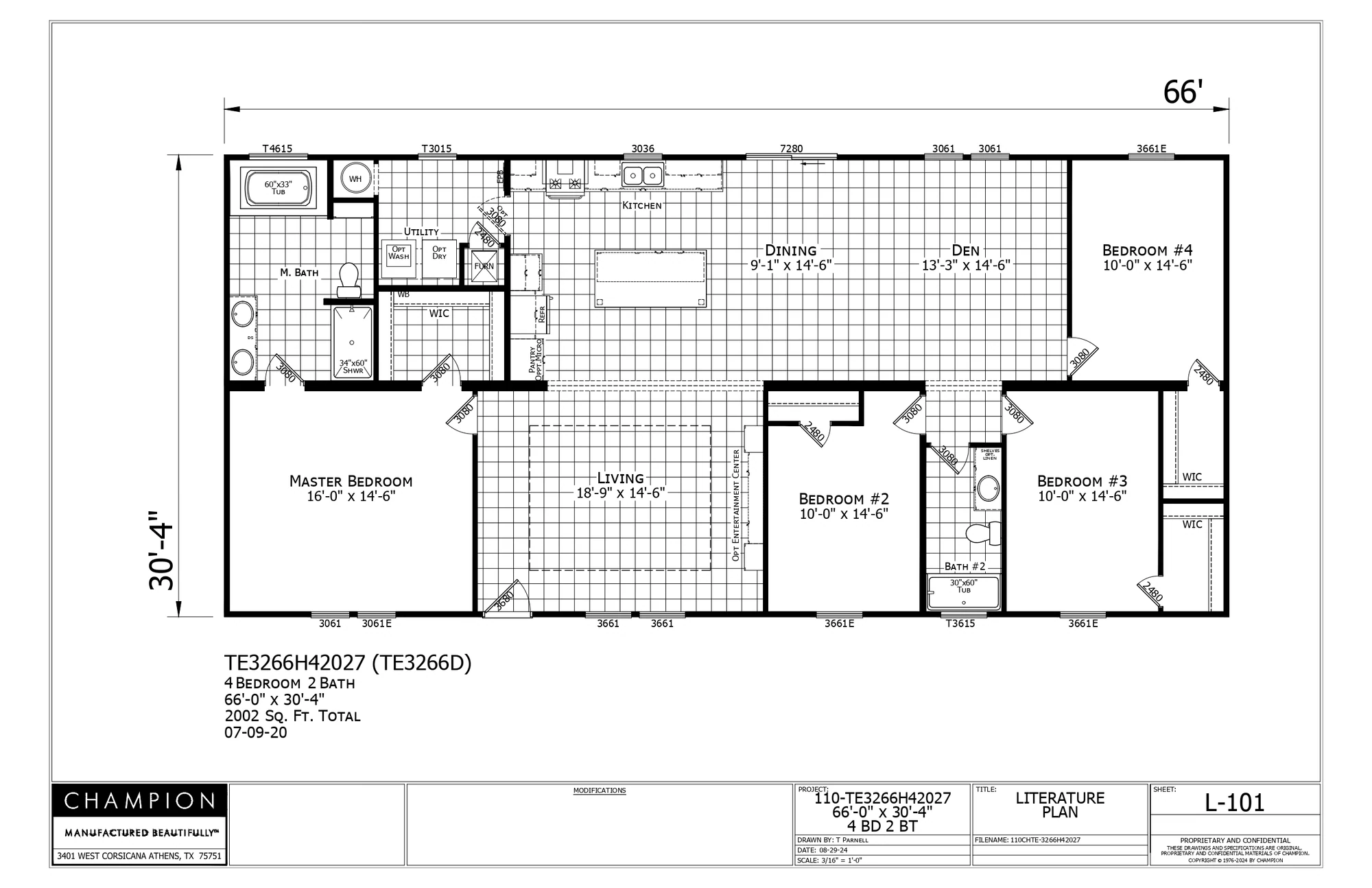 TE3266D floor plan